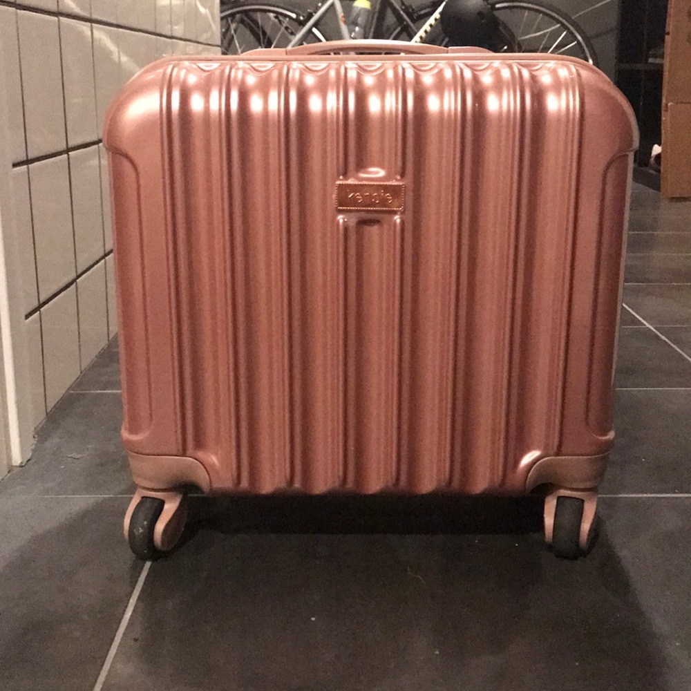 Rose gold suitcase